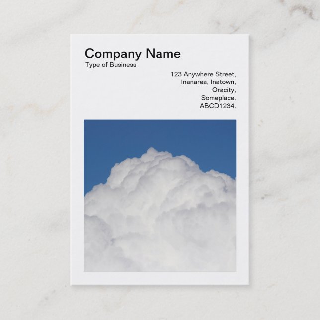 Square Photo (v3) - Cumulus Cloud Business Card (Front)