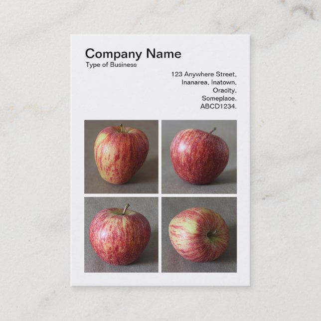 Square Photo (v3) - Four Apples Business Card (Front)