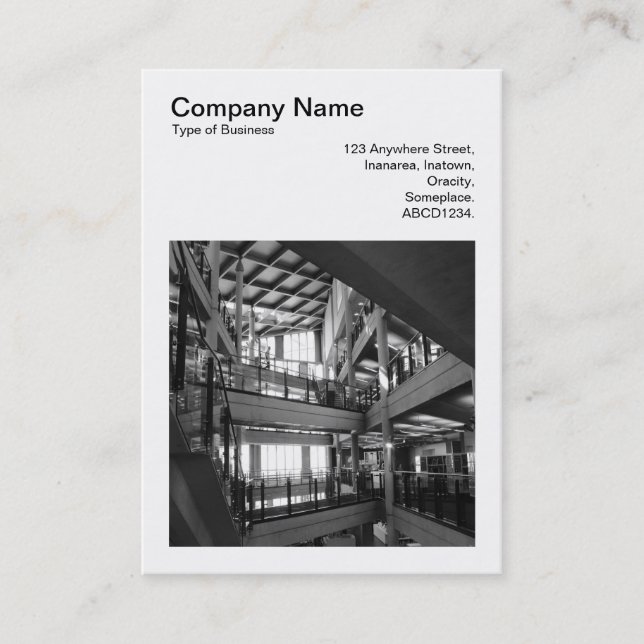 Square Photo (v3) - Modern Architecture Business Card (Front)