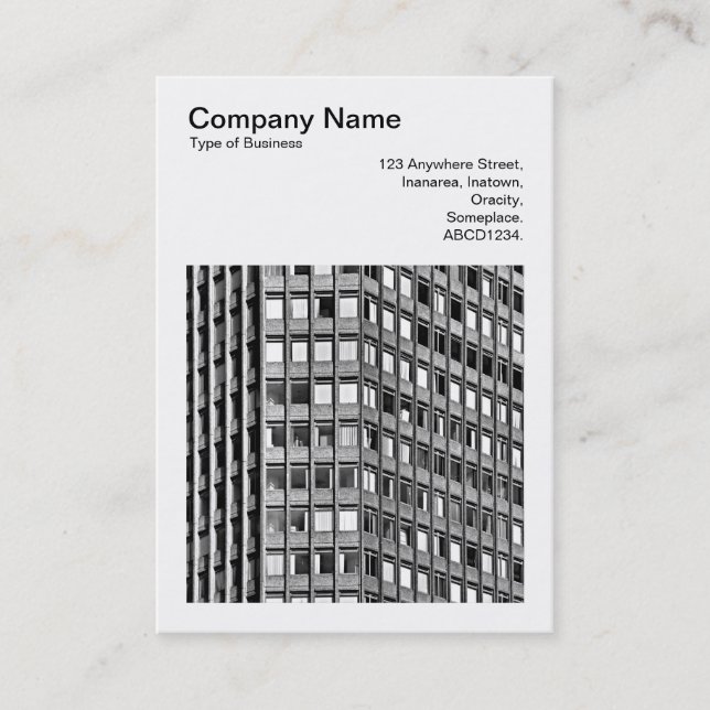 Square Photo (v3) - Office Block Business Card (Front)