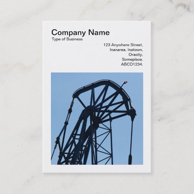 Square Photo (v3) - Tower Crane (Detail) Business Card (Front)