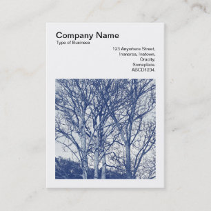 Square Photo (v3) - Trees in Winter - Cyanotype Business Card