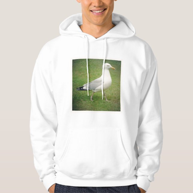 Square Photo - Walking Seagull Hoodie (Front)