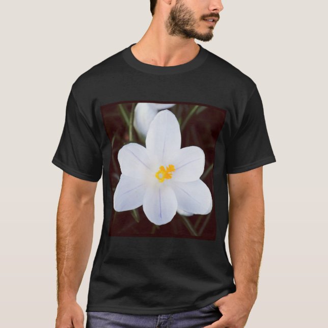 Square Photo - White Crocus T-Shirt (Front)