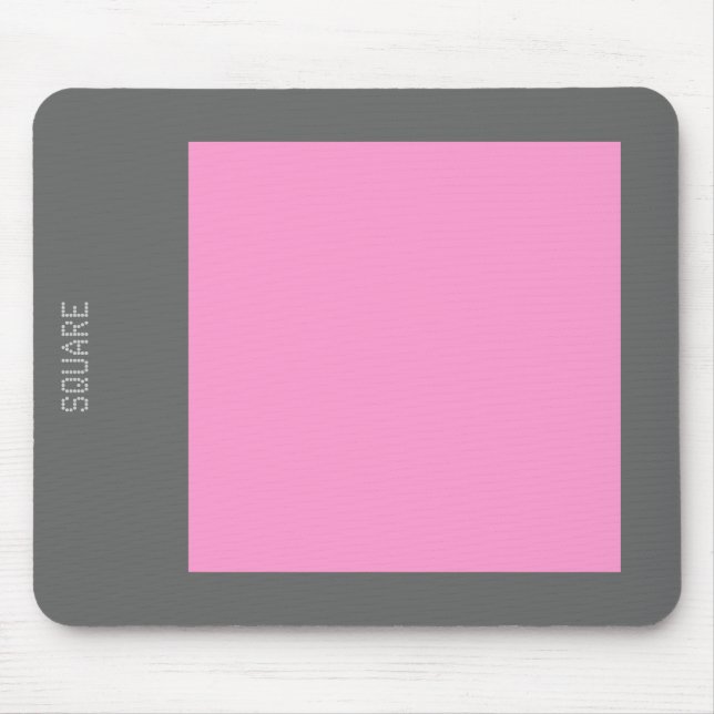 Square - Pink and Grey Mouse Pad (Front)