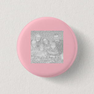 Square Pink Border Photo 3 Cm Round Badge