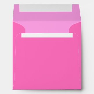 Square Pink Custom Envelope with Return Address