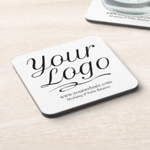Square Plastic Coasters with Custom Company Logo