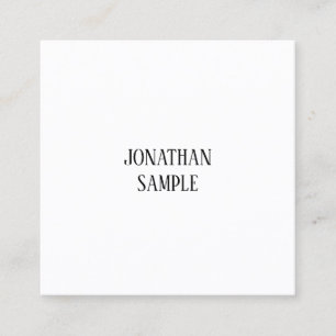Square Professional Aesthetic Clean Design Modern Business Card