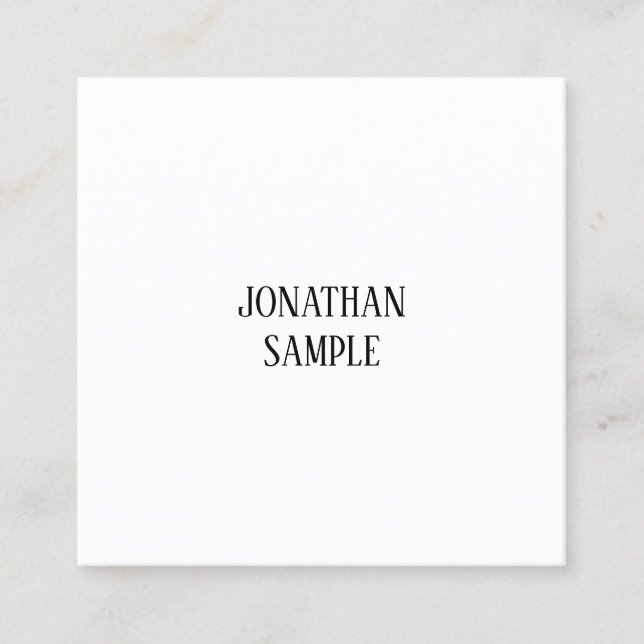 Square Professional Aesthetic Clean Design Modern Square Business Card (Front)