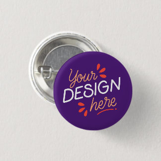 Square purple graphic with playful orange 3 cm round badge