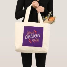Square purple graphic with playful orange