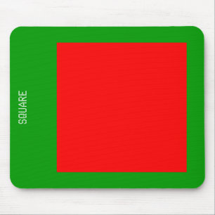 Square - Red and Green Mouse Pad