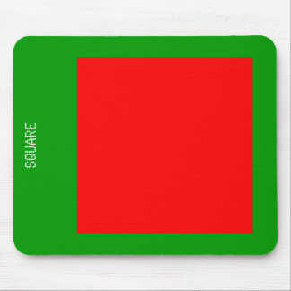 Square - Red and Green Mouse Pad