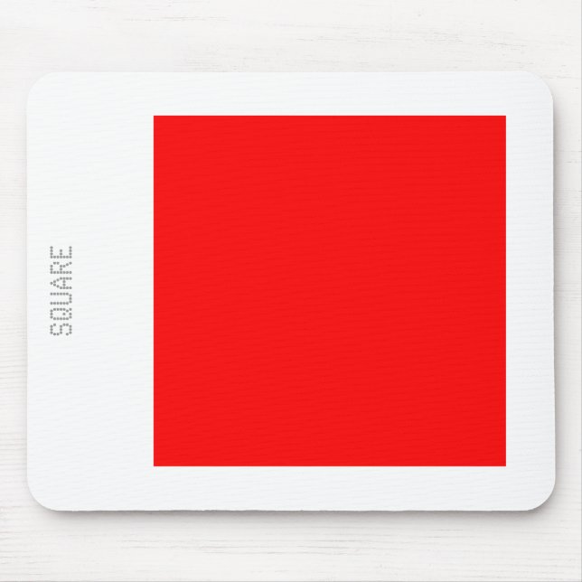 Square - Red and White Mouse Pad (Front)