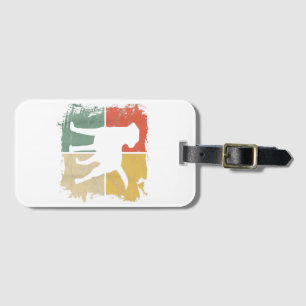 Square Retro Labrador Owner Gift Golden Black Lab  Luggage Tag