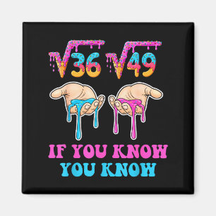 Square Root 36 49 If You Know You Know 67 Ice Crea Magnet