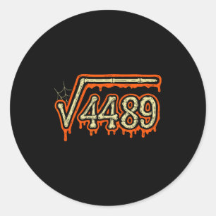 Square Root 4489 Equals 67 Geek Joke Classic Round Sticker