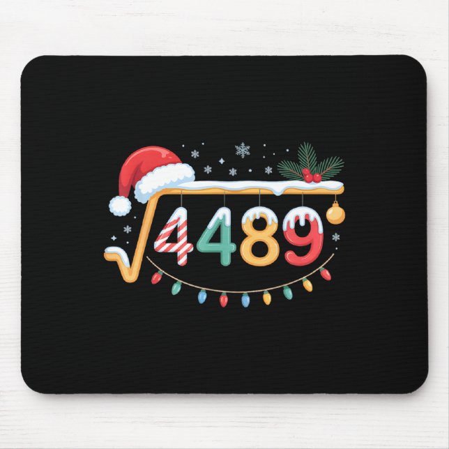 Square Root 4489 Funny 67 Meme Math Teacher 6 7 Ch Mouse Pad (Front)