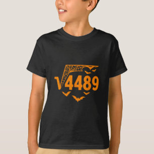 Square Root 4489 Funny Halloween Meme 67 Math Teac T-Shirt