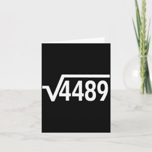 Square Root 4489 Funny Math Teacher Six Seven 67 M Card