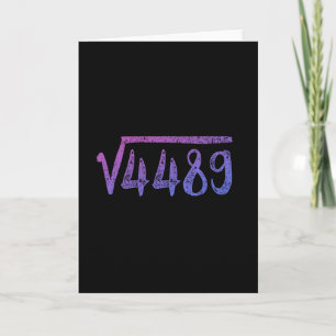 Square Root 4489 Math Teacher Six Seven 6 7  Card