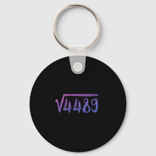 Square Root 4489 Math Teacher Six Seven 6 7  Key Ring