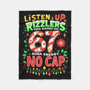 Square Root 4489 Six Seven Christmas Funny 67 Meme Fleece Blanket
