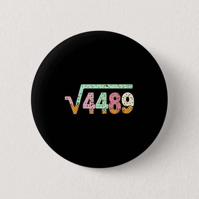 Square Root 4489 Slang Math Teacher Six Seven 6 7  6 Cm Round Badge (Front)