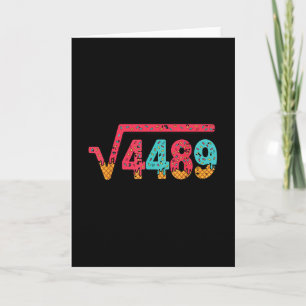 Square Root 4489 Slang Math Teacher Six Seven 6 7 Card