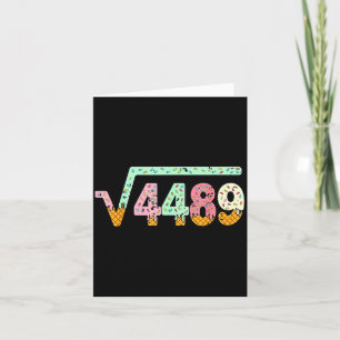 Square Root 4489 Slang Math Teacher Six Seven 6 7 Card