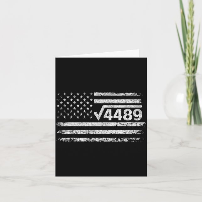 Square Root 4489 Slang Math Teacher Six Seven 6 7  Card (Front)