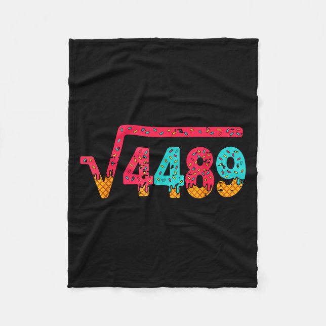 Square Root 4489 Slang Math Teacher Six Seven 6 7  Fleece Blanket (Front)