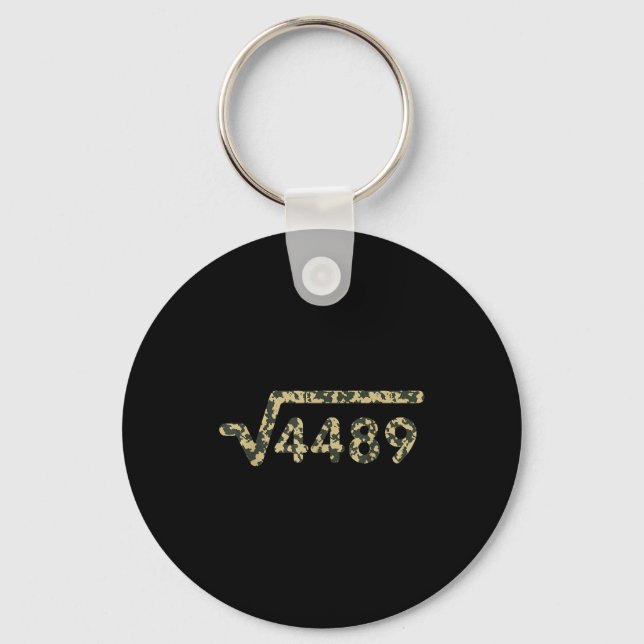 Square Root 4489 Slang Math Teacher Six Seven 6 7  Key Ring (Front)