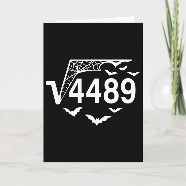 Square Root 67 Meme 6 7 4489 Slang Math Teacher Ha Card (Front)