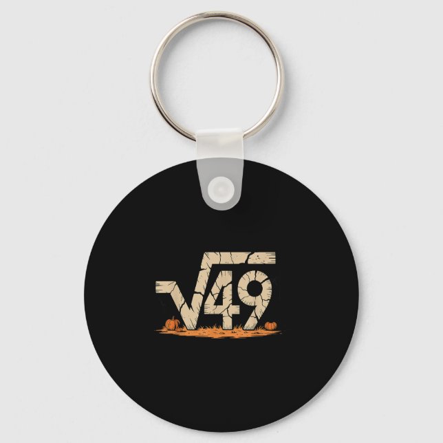 Square Root 67 Meme 6 7 Gen Alpha Halloween Six Se Key Ring (Front)