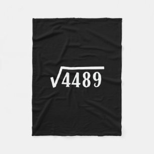 Square Root 67 Year Old Gift Funny Teacher 67th Bi Fleece Blanket