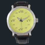 Square Root Math (Black/Yellow) Watch<br><div class="desc">Square Root Math Watch</div>