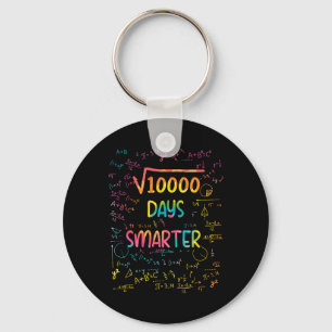 Square Root Of 10000 Math 100 Days Smarter School Key Ring