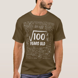 Square Root of 10010th Birthday 10 Years Old Math  T-Shirt