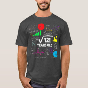 Square Root Of 121 11th Birthday 11 Year Old Gifts T-Shirt