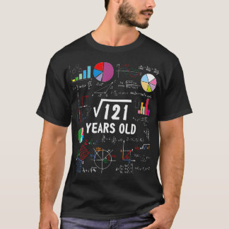 Square Root Of 121 11Th Birthday 11 Year Old Love  T-Shirt