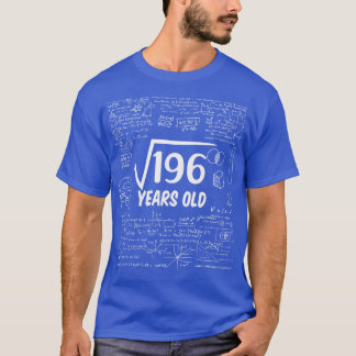 Square Root of 19614th Birthday 14 Years Old Math T-Shirt