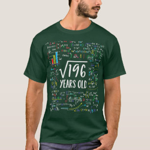 Square Root Of 196 14th Birthday 14 Year Old Gifts T-Shirt