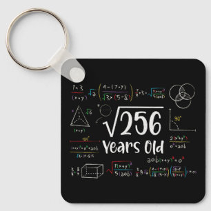 Square Root of 225 15th Birthday 15 Year Old Gifts Key Ring