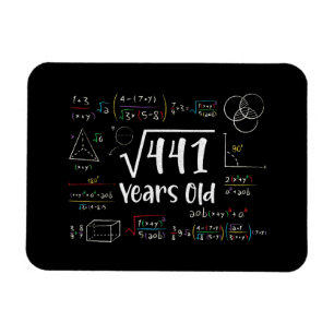 Square Root of 441 21th Birthday 21 Year Old Gifts Magnet