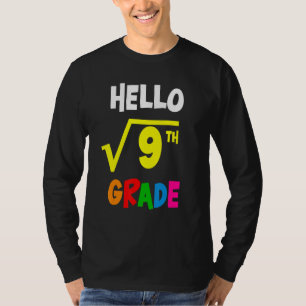 Square Root Of 9 Back To School 3rd Third Grade Ma T-Shirt