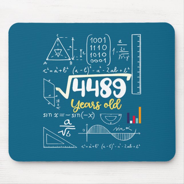 Square Root Years Old Seven Teacher 67 Six 7 6 Lau Mouse Pad (Front)