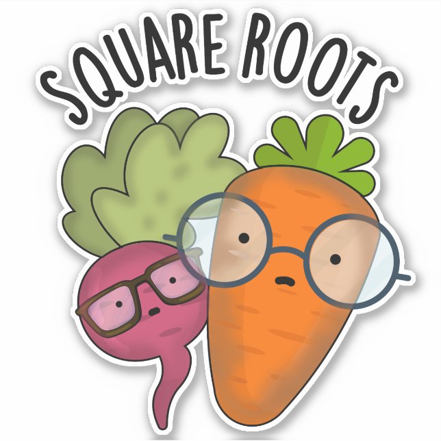 Square Roots Funny Math Pun  (Front)