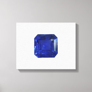Square Sapphire Gemstone Blue Canvas Print